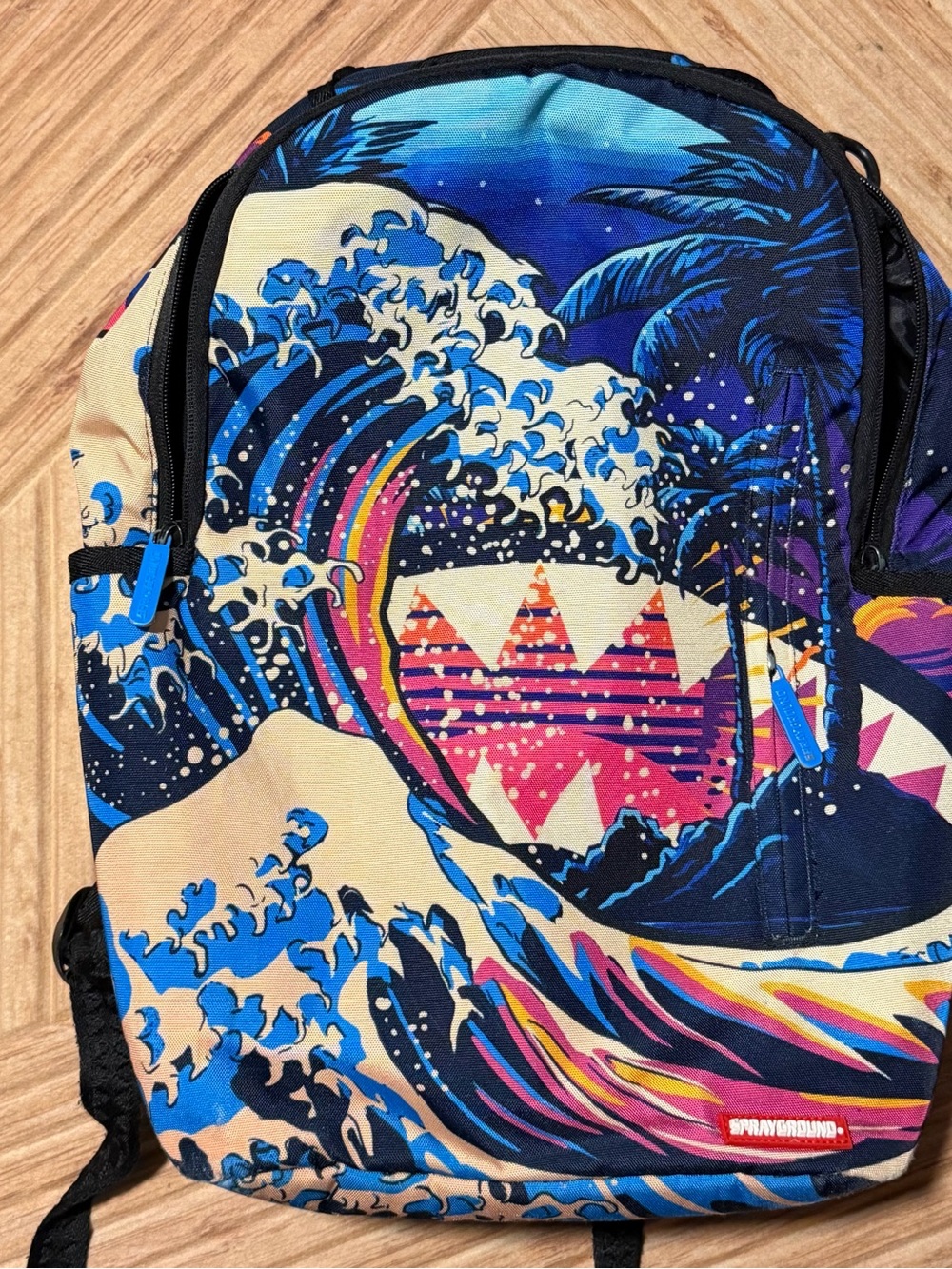 Sprayground Kids backpack in Multicolor Wave Print